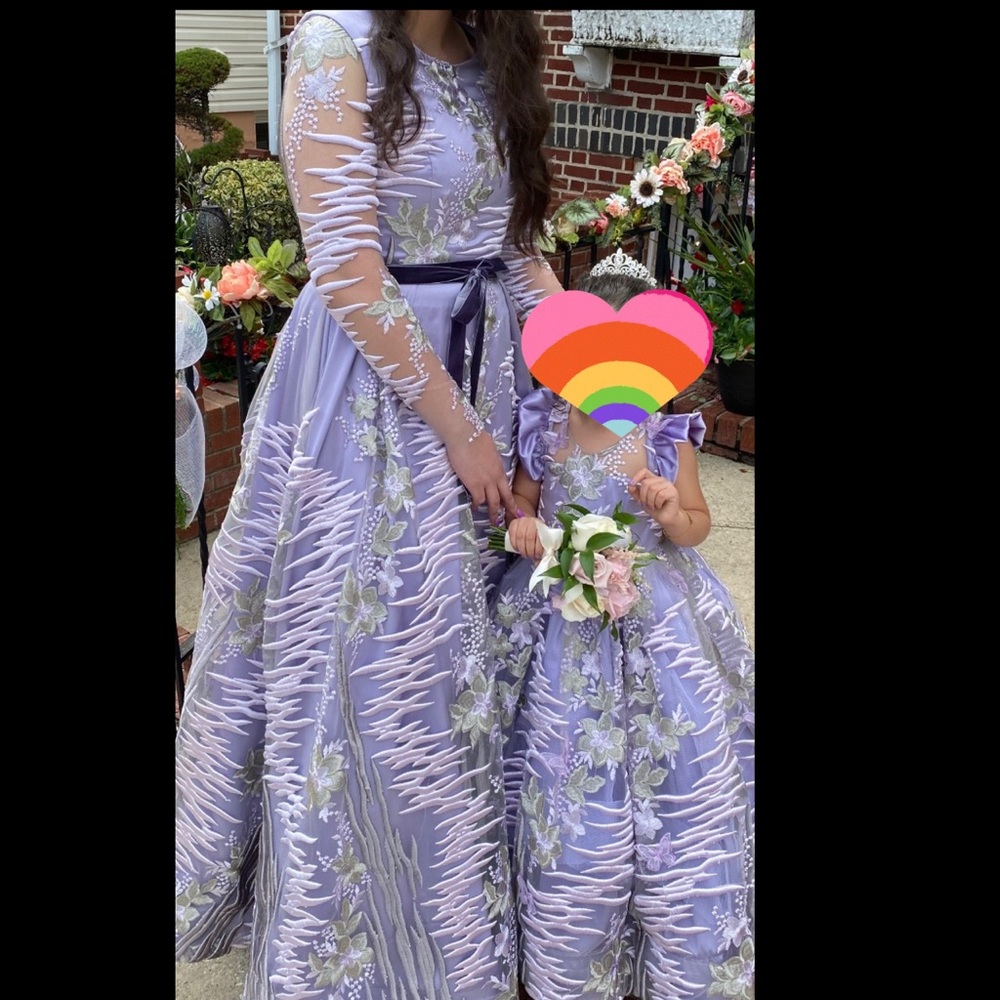 Custom made Mommy and Me Matching Embroidered Gowns